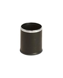 Corbeille 10L double paroi similicuir noir | Manusec