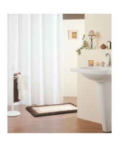 Rideau de douche polyester blanc | Manusec