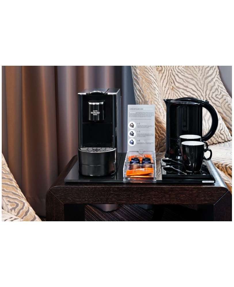 Plateau noir avec tiroir | Manusec