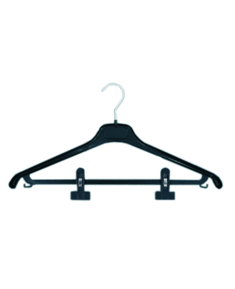 Lot 120 cintres plastique recyclé avec pinces | Manusec