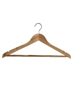 Lot 50 cintres bois naturel antiglisse | Manusec