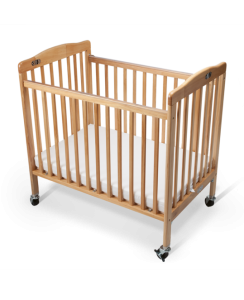 Lit bébé bois naturel avec matelas 7,5 cm | Manusec