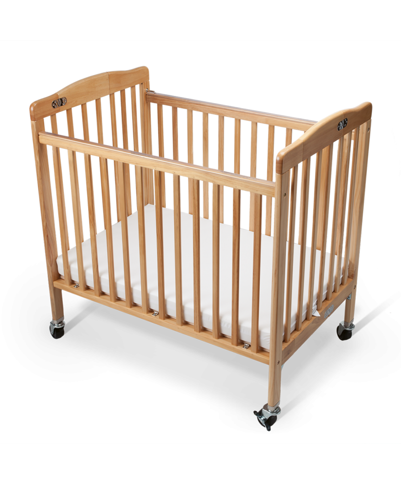 Lit bébé bois naturel avec matelas 7,5 cm | Manusec
